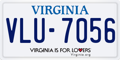 VA license plate VLU7056