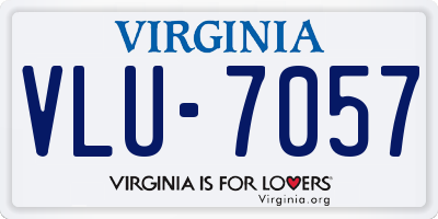 VA license plate VLU7057