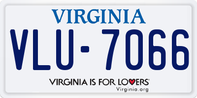 VA license plate VLU7066