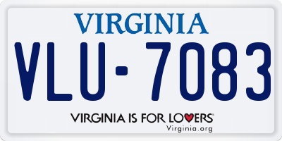 VA license plate VLU7083