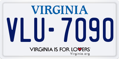 VA license plate VLU7090