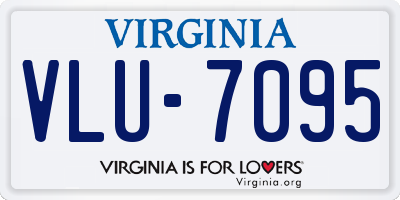 VA license plate VLU7095