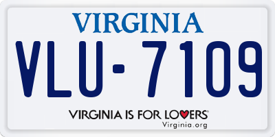 VA license plate VLU7109