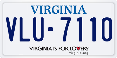 VA license plate VLU7110
