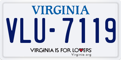 VA license plate VLU7119