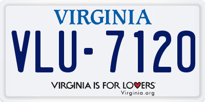 VA license plate VLU7120