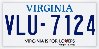 VA license plate VLU7124