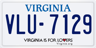 VA license plate VLU7129