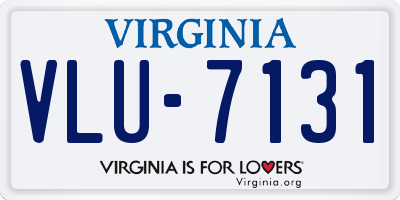VA license plate VLU7131