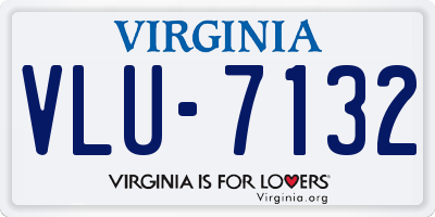 VA license plate VLU7132