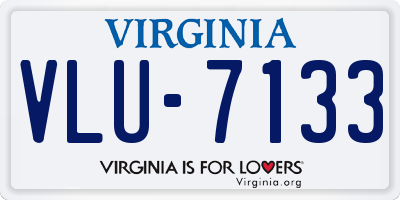 VA license plate VLU7133