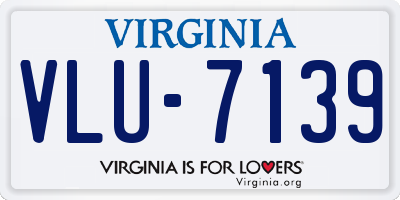 VA license plate VLU7139