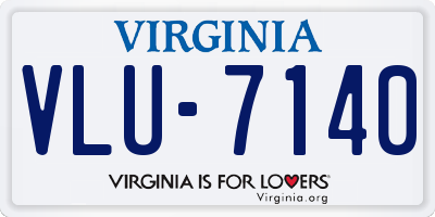 VA license plate VLU7140