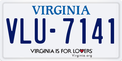 VA license plate VLU7141