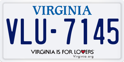 VA license plate VLU7145