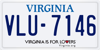 VA license plate VLU7146