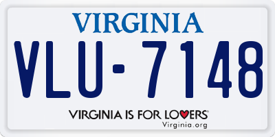 VA license plate VLU7148