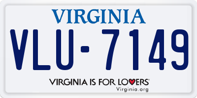 VA license plate VLU7149