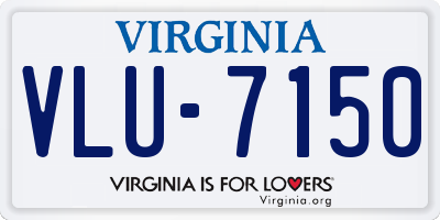VA license plate VLU7150