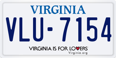 VA license plate VLU7154