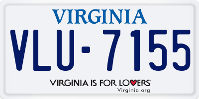 VA license plate VLU7155