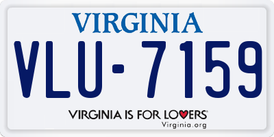 VA license plate VLU7159