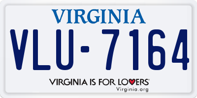 VA license plate VLU7164