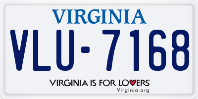 VA license plate VLU7168