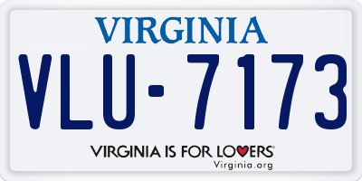 VA license plate VLU7173
