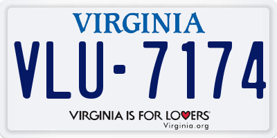 VA license plate VLU7174