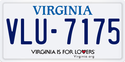 VA license plate VLU7175