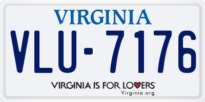 VA license plate VLU7176