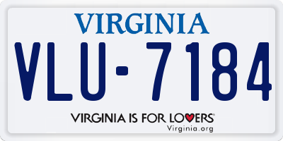 VA license plate VLU7184
