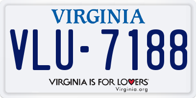 VA license plate VLU7188