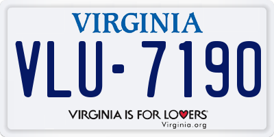 VA license plate VLU7190
