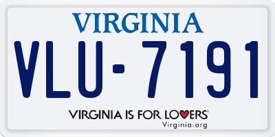 VA license plate VLU7191