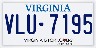 VA license plate VLU7195