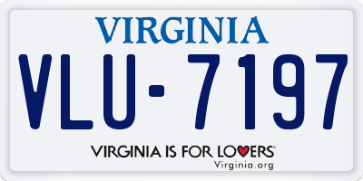 VA license plate VLU7197