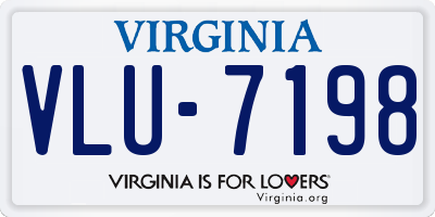 VA license plate VLU7198