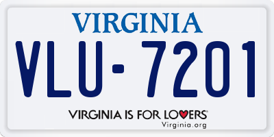 VA license plate VLU7201
