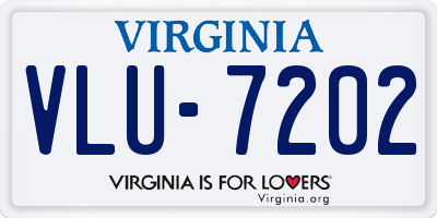 VA license plate VLU7202