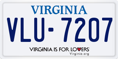 VA license plate VLU7207