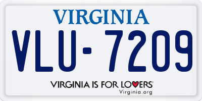VA license plate VLU7209
