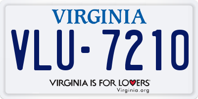 VA license plate VLU7210
