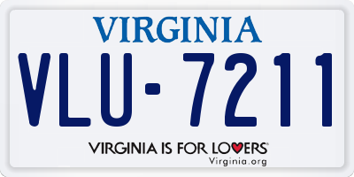 VA license plate VLU7211