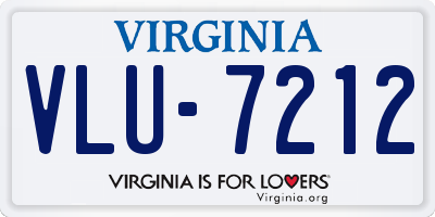 VA license plate VLU7212
