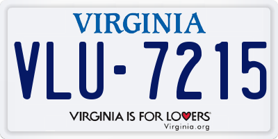 VA license plate VLU7215