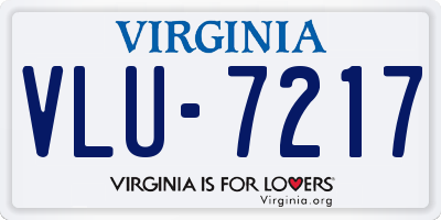 VA license plate VLU7217