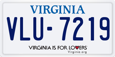 VA license plate VLU7219