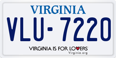 VA license plate VLU7220